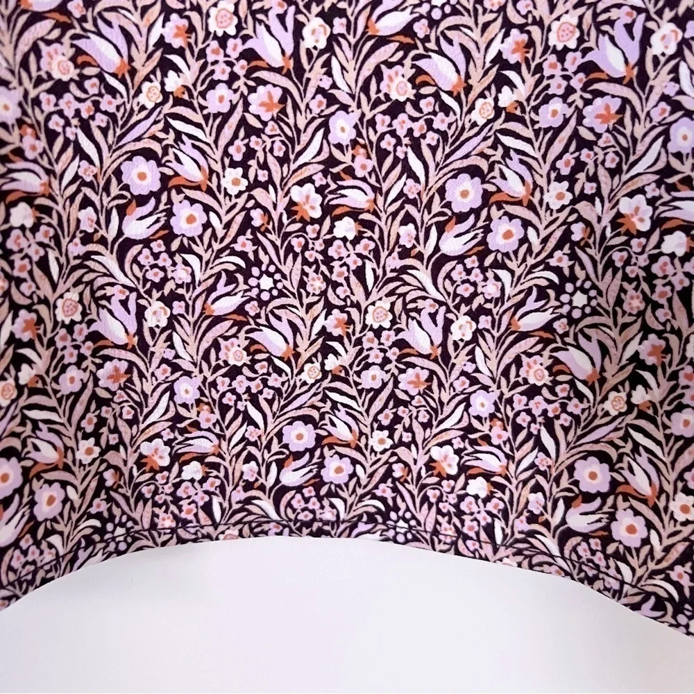 J. Crew Puff-Sleeve Satin Back Crepe Top Floral Flourish Blouse BL008 Fall 22